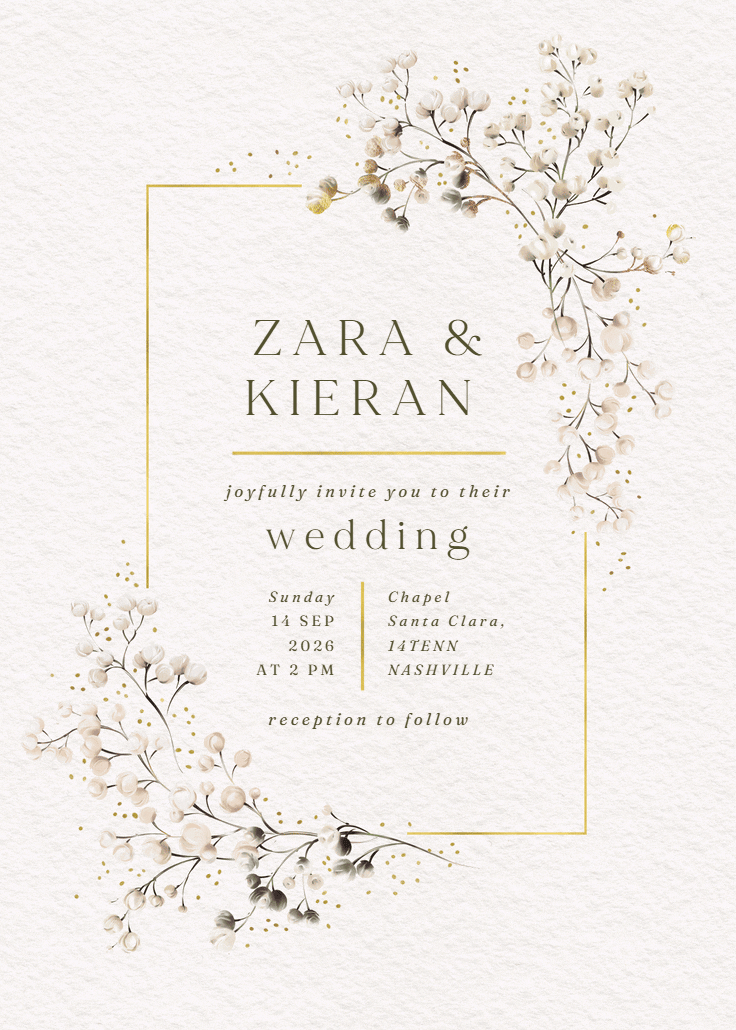 Breathless - wedding invitation