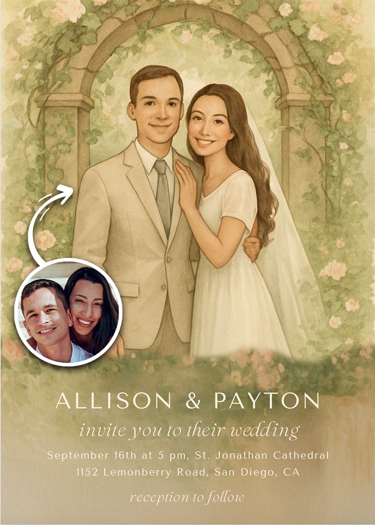 The promise of us - wedding invitation