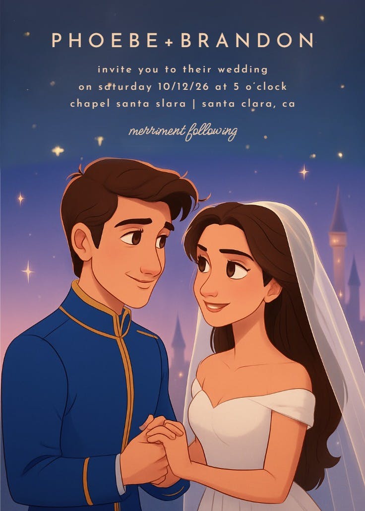 The royal i do - wedding invitation
